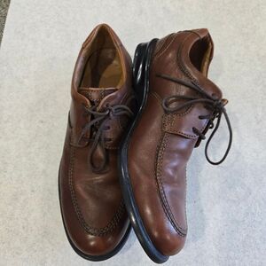 🐢 Clarks Coulson Leather Oxfords Mens Size 11.5 Walking Loafers. Brown Like New